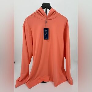 Walter Hagen P11 Coral Hooded Golf Performance Hoodie. Color - Coral
